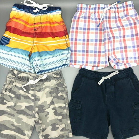 Toddler 4T Boys Shorts & Swim Trunks LOT of 4